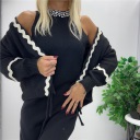 cardigan chiusura con fiocchi e applicazioni wave